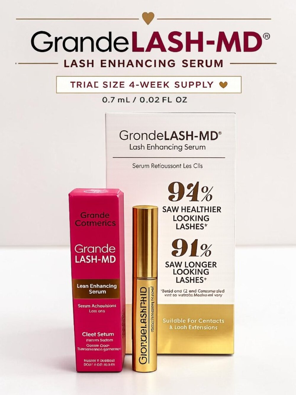 GrandeLASH-MD Lash Enhancing Serum – Gold & Pink